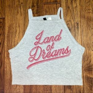 Shein | Light Gray Graphic Crop